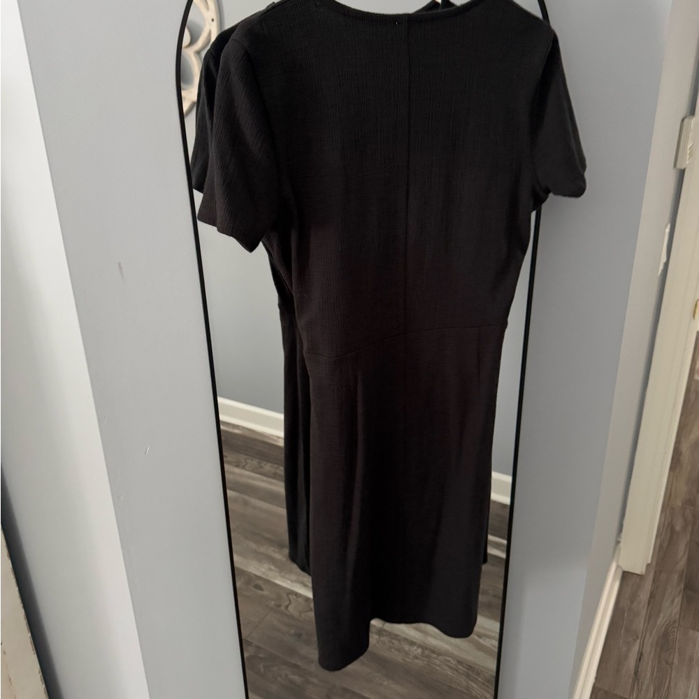 Light weight black wrap tie waist jcrew dress